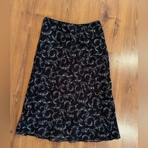 black floral skirt